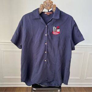 Harriton Big Boy Restaurants Uniform Short Sleeve Button Down Shirt Womens 2XL